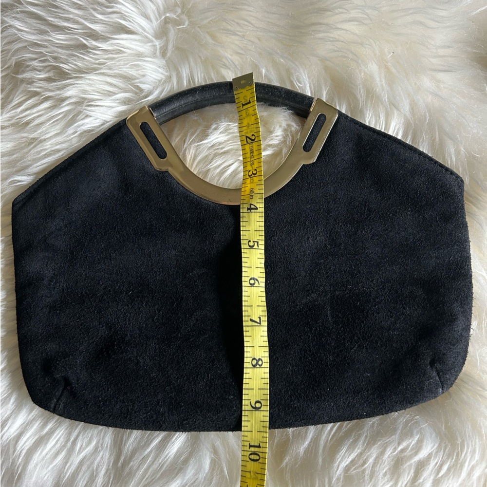 Vintage suede art deco clutch - Picture 3 of 5